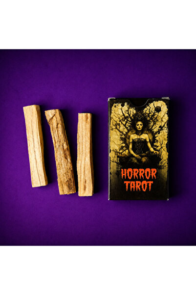 Horror Tarot Kartı & Palo Santo Tütsü Seti – 3'lü Spiritüel Set