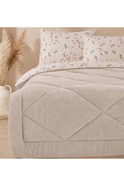 İlay home concept Double 5-Piece Wellsoft Fleece Fluffy Sleeping Set / Flower...