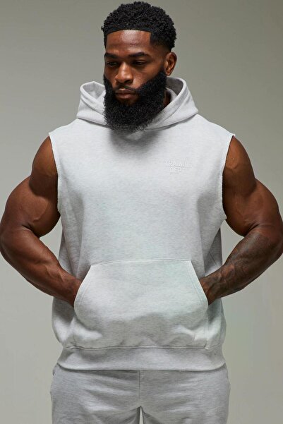 KAWEAR 3 إبريق تدريب كبير الحجم سويت شيرت بقلنسوة فاخر بدون أكمام مطبوع