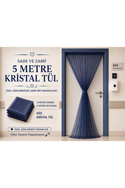 Genel Markalar 5 Metre Kristal Tül 3 Metre Eninde Kapı Süsleme Organizasyon D...