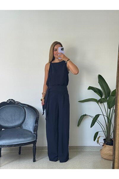 Butik LACİVERT BONCUK DETAYLI TAKIM