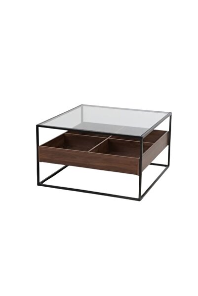 Baytonia Mural Coffee Table - Wood and Black