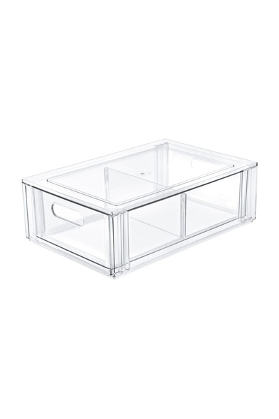 OEM Sertar Organizator cu 2 Compartimente din Plastic Transparent pentru Frig...
