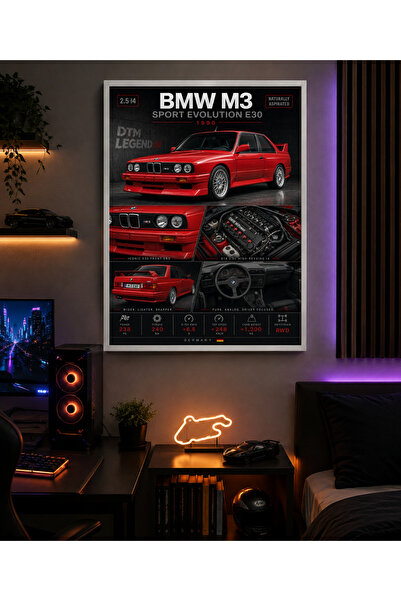 Miutic Print Studio Tablou decorativ auto BMW M3 Sport Evolution E30 1990, Ta...