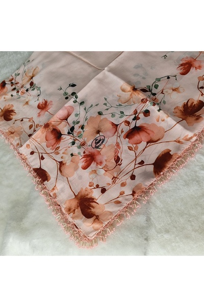 hoaryage Handmade Patterned Yarn Embroidery with Ring Beads on the Edge, Yeme...