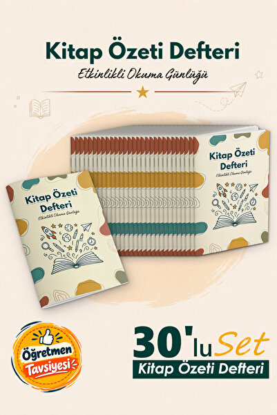 merkez akademi yayıncılık Kitap Özeti Defteri - Etkinlikli Okuma Günlüğü | 30...