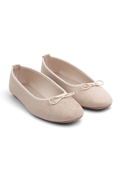 MAYA SHOES Kadın Rahat Günlük Babet Yuvarlak Burun Fiyiyonk Detaylı