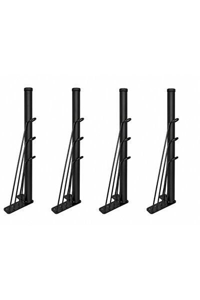 Rihan Mobilya 4'lü Metal Mobilya Ayağı Siyah 40 cm Sehpa Puf Koltuk Ayağı Vid...
