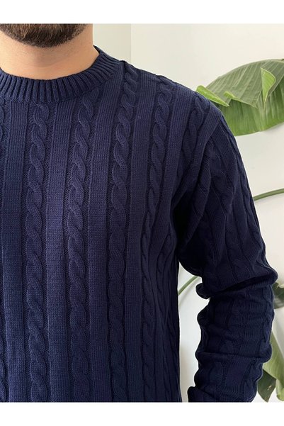Quafash Mira Premium Braided Hair Crew Neck Thick Knit Sweater
