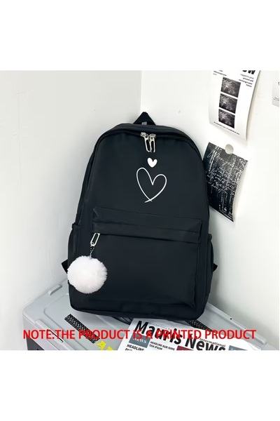 PixelWear Cute Heart Design Backpack