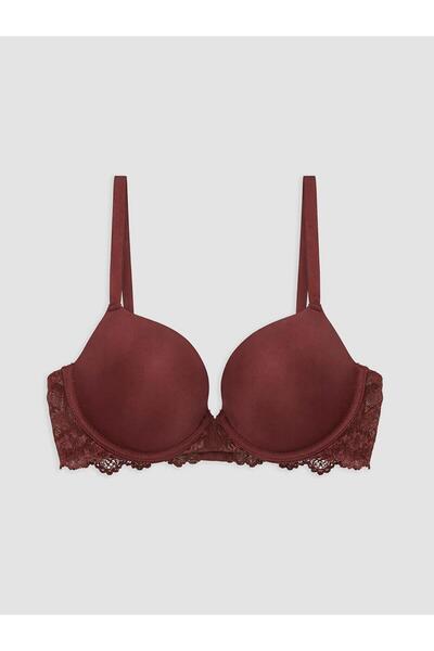 LC Waikiki Sutien tip tricou cu dantelă și detalii, cu armătură și burete (W6)