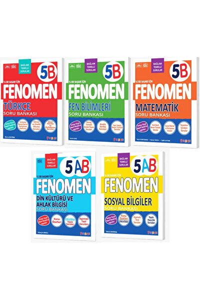 Fenomen Yayıncılık 5.SINIF B SERİSİ SORU BANKASI SETİ 5 KİTAP 2026 2027 GÜNCE...