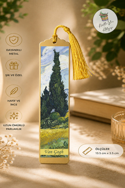 renkli izler atölyesi Artistic Design Metal Bookmark
