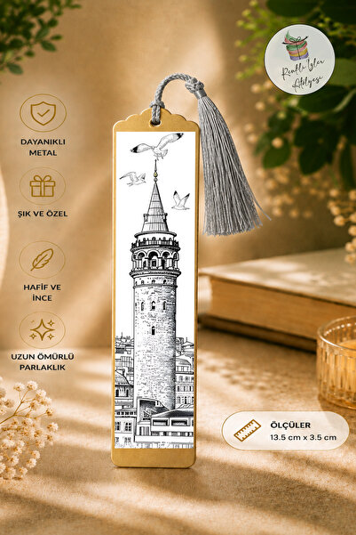 renkli izler atölyesi Artistic Design Metal Bookmark