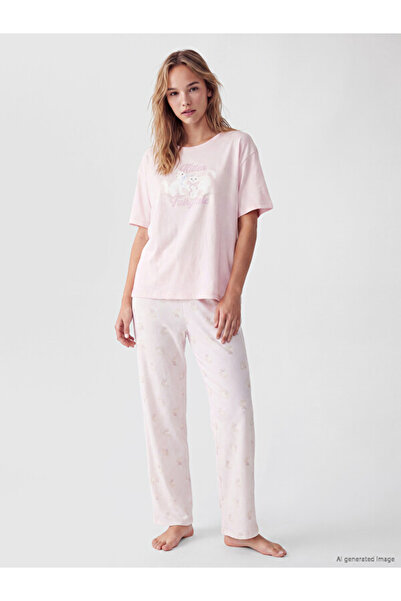 LC Waikiki Esvab • Modern & Distinctive Zero Roba Collar Printed Women's Paja...