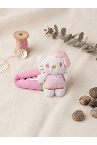 Hello Kitty Figürlü Peluş 10 cm Çocuk Çıt Çıt Toka