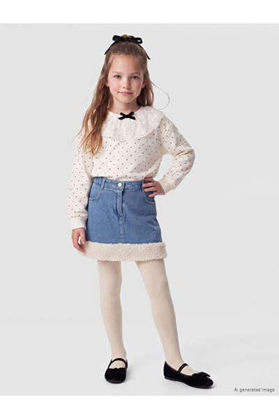 LC Waikiki Esvab • Modern & Distinctive Girls' Jean Skirt with Waist Cord and...