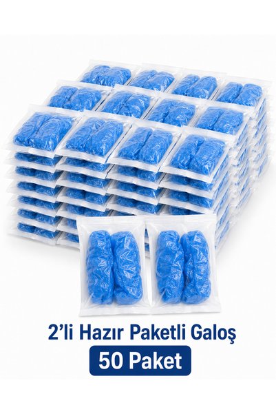 Özkan Ambalaj Temizlik 1 Pair X 50 Packs 100 Pieces Pre-Packaged Hygienic Shoe Covers Shoe Bags