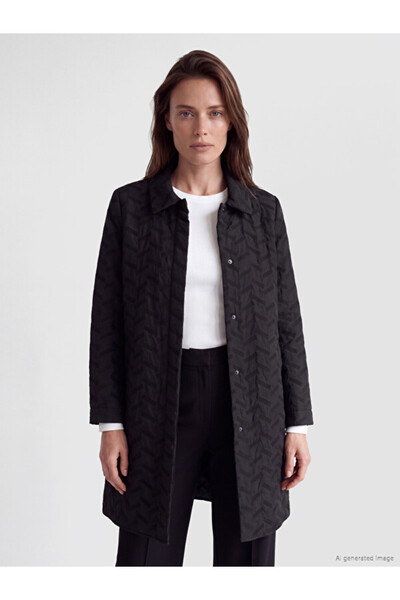 LC Waikiki Rmz Gi̇yi̇m Farkiyla Shirt Roba Collar Embroidered Women's Coat
