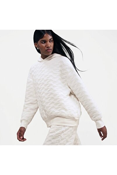 Nike Phoenix Fleece Jacquard Po Hoodie BOL KESİM Kadın Sweatshirt