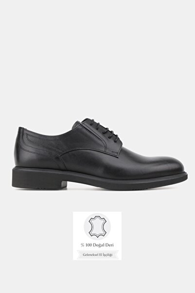 TUNAELLİ Men's black genuine natural leather eva sole lace-up shoe size 39-45