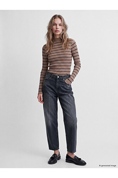 LC Waikiki Rmz Gi̇yi̇m Farkiyla Barrel Fit Women's Jean Pants