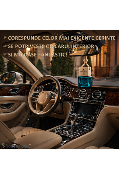 3Perfumeers NOU! Odorizant Auto Premium, Ventus, 8 ml, 0% Alcool, durata 45-60 zile