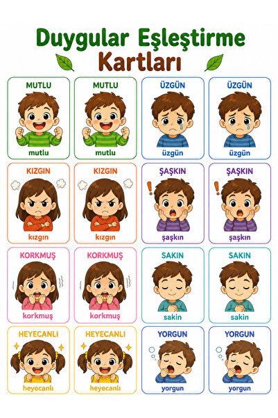 SHELİFE Cute Farm Animals Matching Cards 16 Pieces Memory Intelligence Game P...