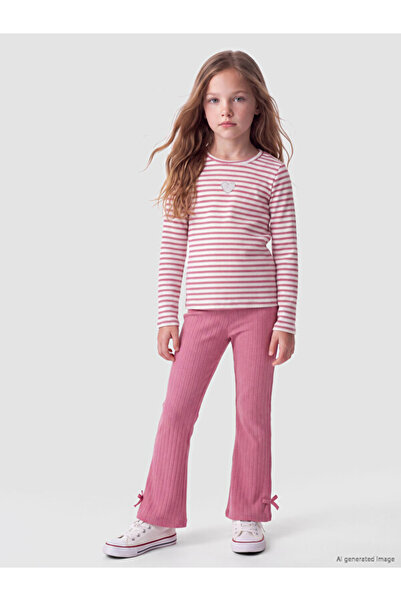LC Waikiki Rmz Gi̇yi̇m Farkiyla Girls' Ribbed Spanish Leggings