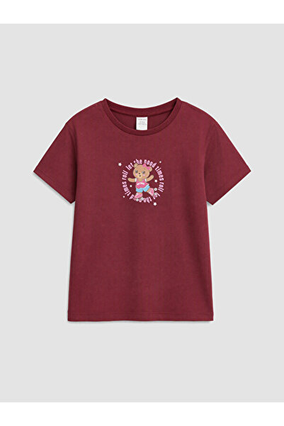 LC Waikiki Rmz Gi̇yi̇m Farkiyla Zero Roba Collar Printed Girls' T-Shirt