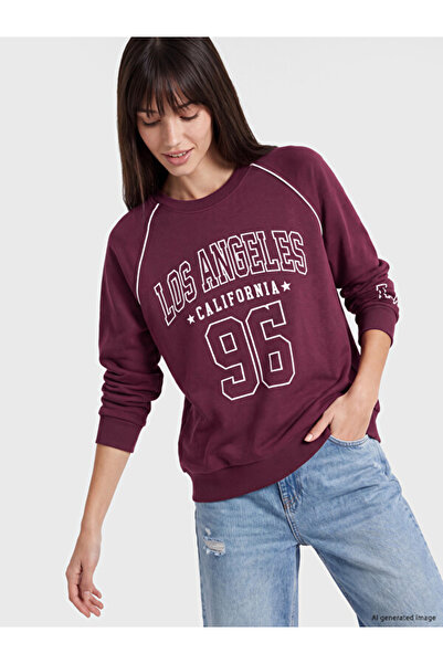 LC Waikiki Rmz Gi̇yi̇m Farkiyla Printed Loose Fit Women's Sweatshirt