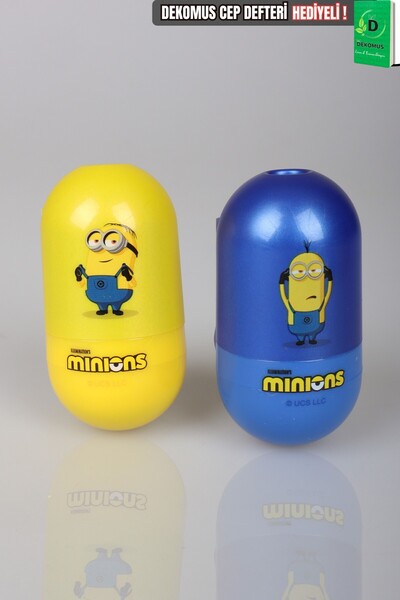 Minions X Dekomus, Licensed Single Roly-Polly Pencil Sharpener with Eraser