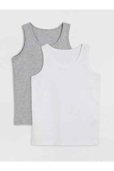 LC Waikiki Rmz Gi̇yi̇m Farkiyla Boys' Tank Top 2-Pack