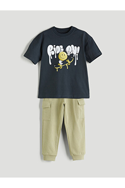 LC Waikiki I Zero Roba Yaka Male Baby T-Shirt and Pants 2-Pack from Freezen S...