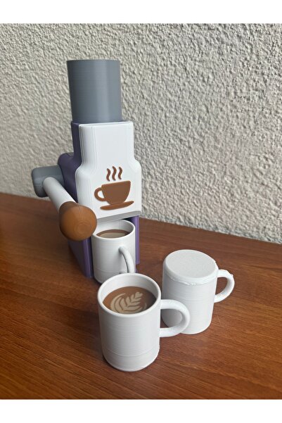 NERFORM Oyuncak Kahve Makinesi Seti, Fincanlı Eğitici Mutfak Oyuncağı