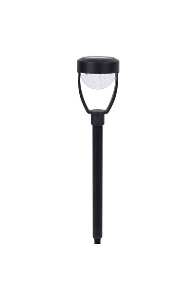 OEM Lampă solară de grădină neagră în formă de lună, cu tijă de 27cm