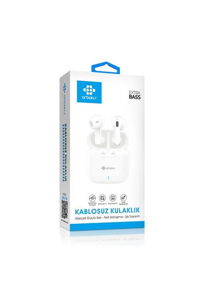 Arbaks Orjinal Beyaz Bluetooth Kulaklık