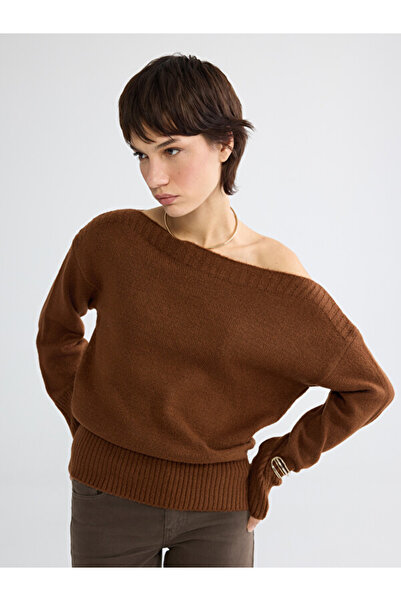 LC Waikiki Esvab • Modern & Distinctive Wide Collar Women's Knitwear Sweater