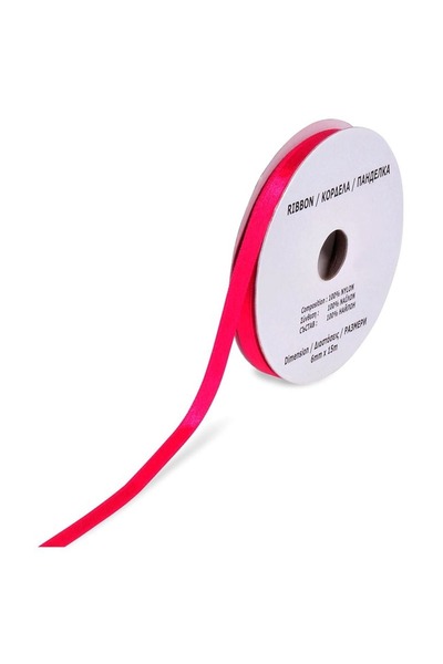 OEM Panglică de satin fucsia 10m x 6mm