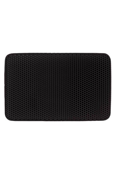 OEM Covoraș negru pentru litieră pisici 58x37cm