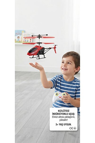 abnturk Uzaktan Kumandalı ve El Sensörlü Oyuncak Helikopter 16 X 10 cm