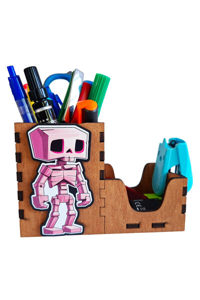 OEM Suport Pixuri Minecraft Skeleton Mob, lemn