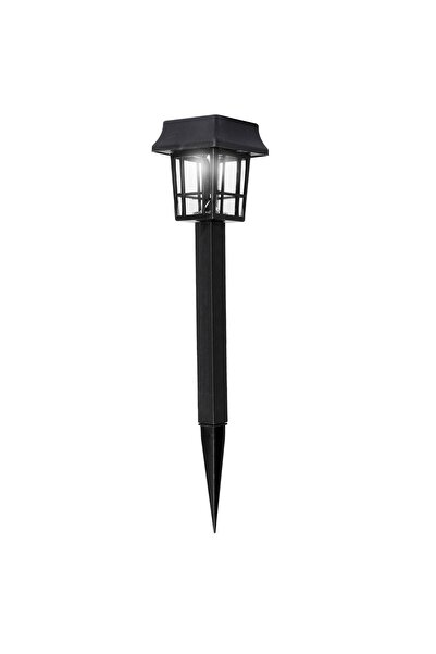 OEM Lampă solară neagră de grădină cu țăruș, înălțimea tijei 24 cm
