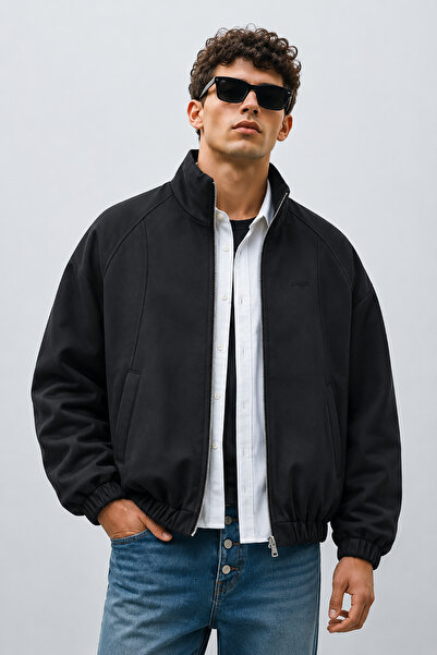 Montivo NEW NOW Erkek BSK Model Oversize Dik Yaka Fermuarlı Bomber Ceket