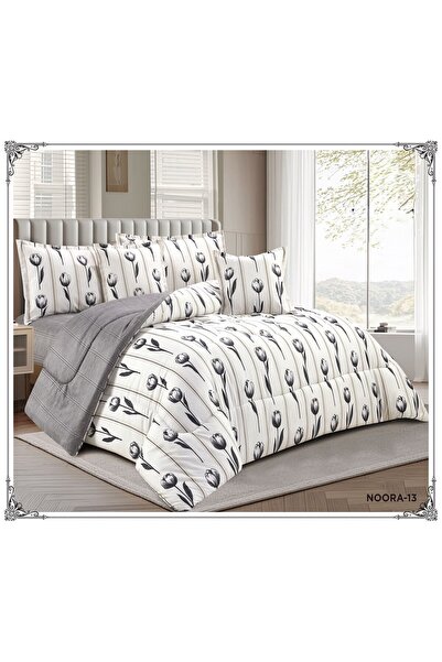 miral Summer Double-Sided Duvet Cover, One Side Patterned, One Side Plain, 4 ...