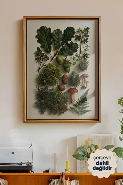 Persona Istanbul Artificial Collection "Yaprak ve Toprak" - Botanik Poster (Ç...