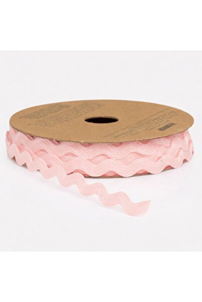 OEM Panglică de ambalare din poliester roz, zig-zag, 5m x 5mm