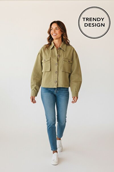 Trendy Design Geacă Baggy din Bumbac Premium | Stil Oversized Casual |