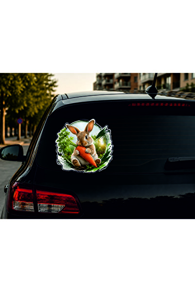 Birim Matbaa Tavşan3 Auto Sticker(26X26Cm)