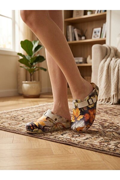 DOGİYE 8152 Autumn Printed Comfort Slippers